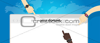 domain name web business internet concept url