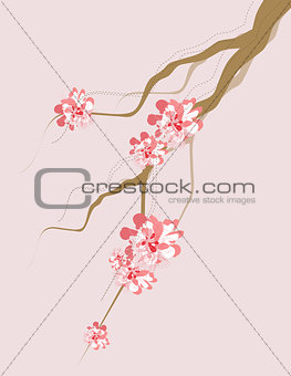 Artistic Tree Branch And Blossom