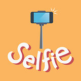 taking selfie photo on smart phone concept 
