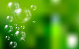 Vector soap bubble background