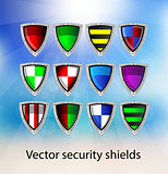 Set of vector security shields