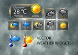 Vector weather widget
