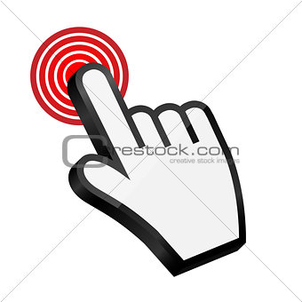 Mouse hand cursor vector illustration