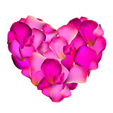 Heart from Rose Petals Vector Illustration