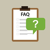 faq frequently asked question icon vector mark