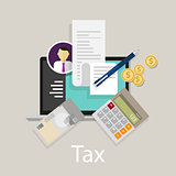 pay tax taxes money icon income taxation currency calculating