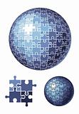 puzzle sphere / vector illustration