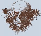 Skull background vector illustration