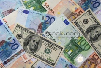 Euro and dollars