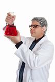 Chemistry - Scientist with erlenmeyer flask