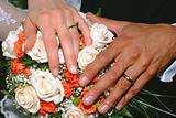 Wedding, rings and bouquet
