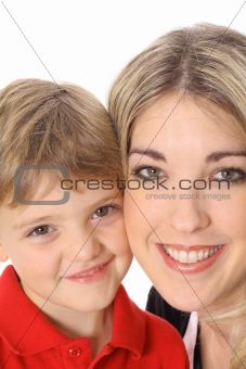 shot of an adult and child headshot vertical