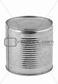 food tin can on white