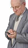 Senior man using a mobile phone