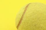 tennis ball profile on yellow