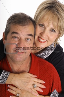 shot of a happy couple isolated on white