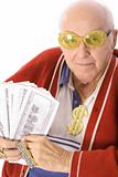 shot of an elderly man winning the lottery