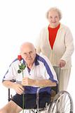 shot of a handicap senior with wife