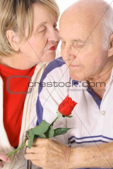 shot of a senior couple in love