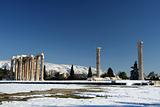 Olympius Zeus Temple in Winter