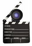 film slate and lens