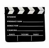 film  clapperboard with clipping path