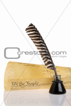 Quill and United States Constitution 