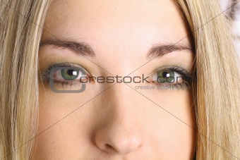 shot of a gorgeous girl with green eyes
