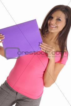 shot of a cute girl holding copyspace