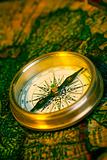 Old style gold compass