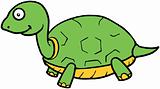 Cute Turtle Cartoon Illustration