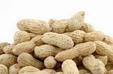 Pile of unshelled peanuts