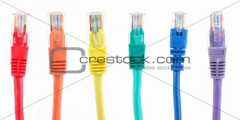 Rainbow color network cables