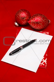 Empty christmas envelope
