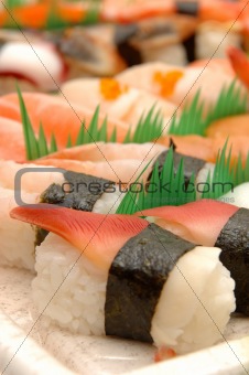 Assorted sushi plate