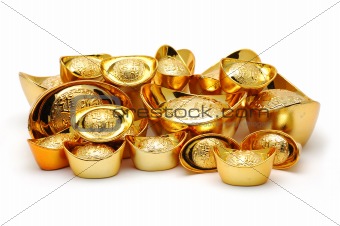 Gold ingot ornaments