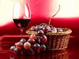 Red Wine and  grapes