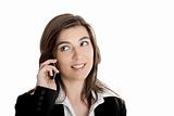 Businesswoman talking at mobile phone