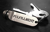 Fulfillment Concept. Keys with Keyring.