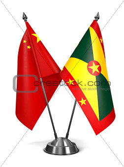 China and Grenada - Miniature Flags.