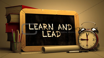 Learn and Lead Concept Hand Drawn on Chalkboard.