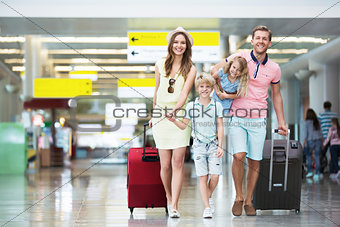 Family in the airport