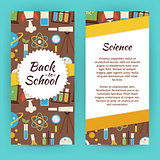 Vector Flyer Template of Flat design School Knowledge Science an