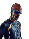 man triathlon ironman athlete swimmers portrait