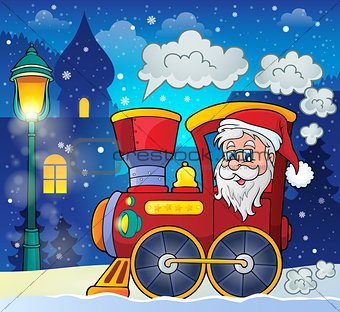 Christmas locomotive theme image 2