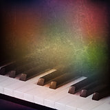 abstract grunge background with piano keys