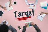 Target against business meeting