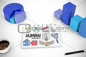 Composite image of human resources doodle