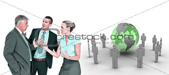Composite image of business people having a disagreement
