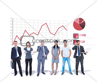 Composite image of business team